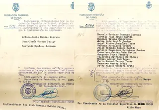 Escritos de la Federación Tinerfeña de Fútbol, Delegación Insular.