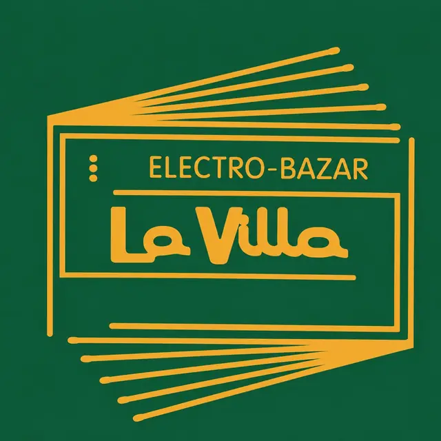 Rótulo del Electro Bazar La Villa, uno de los negocios que modernizaron el comercio del municipio.
